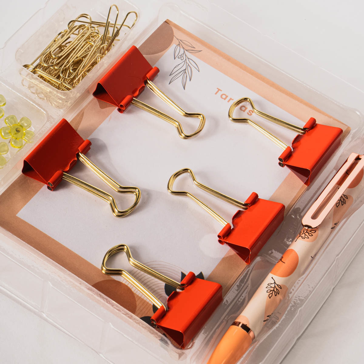 Kit de Papelaria - Azul/Multicolor Laranja / Multicolor-2