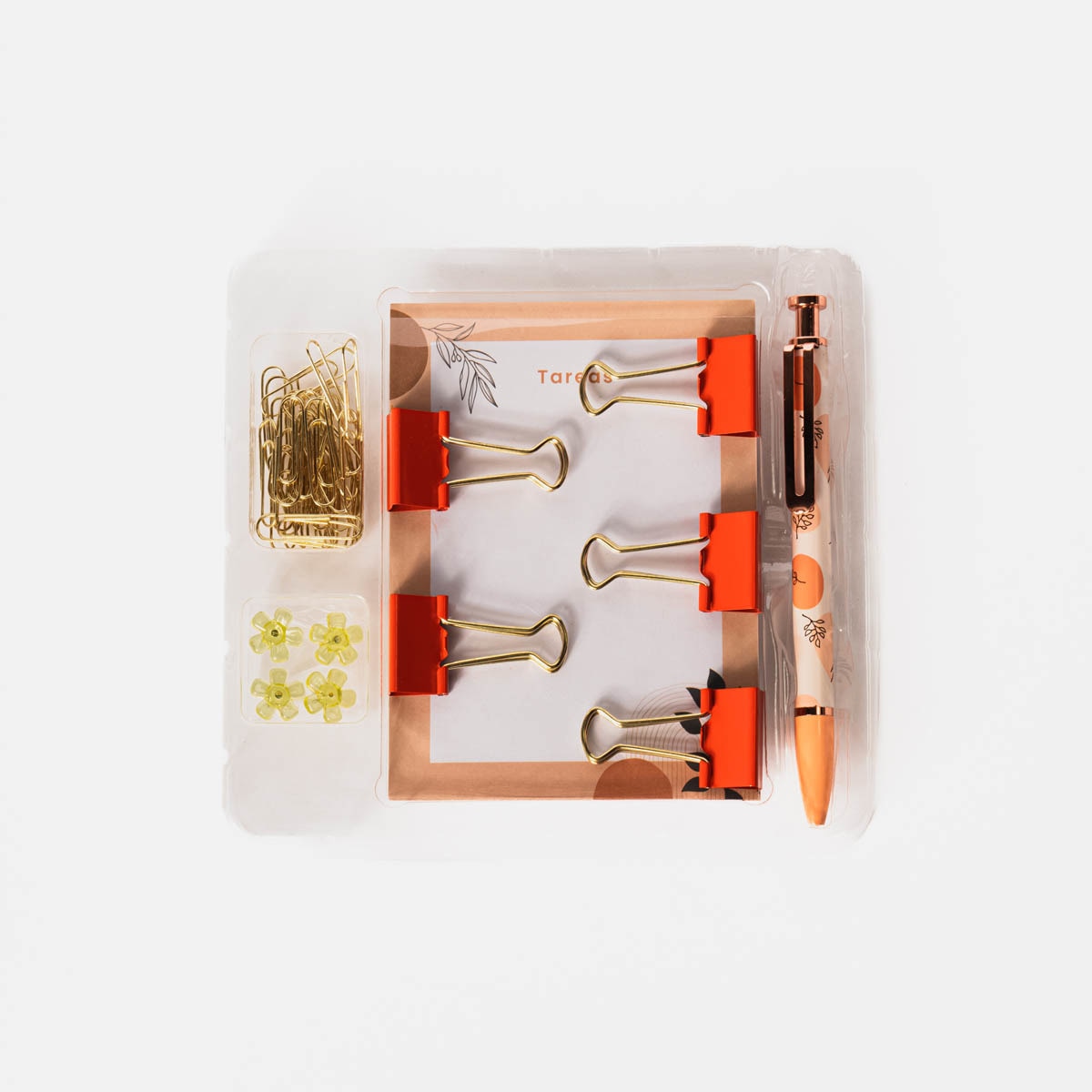 Kit de Papelaria - Azul/Multicolor Laranja / Multicolor-1