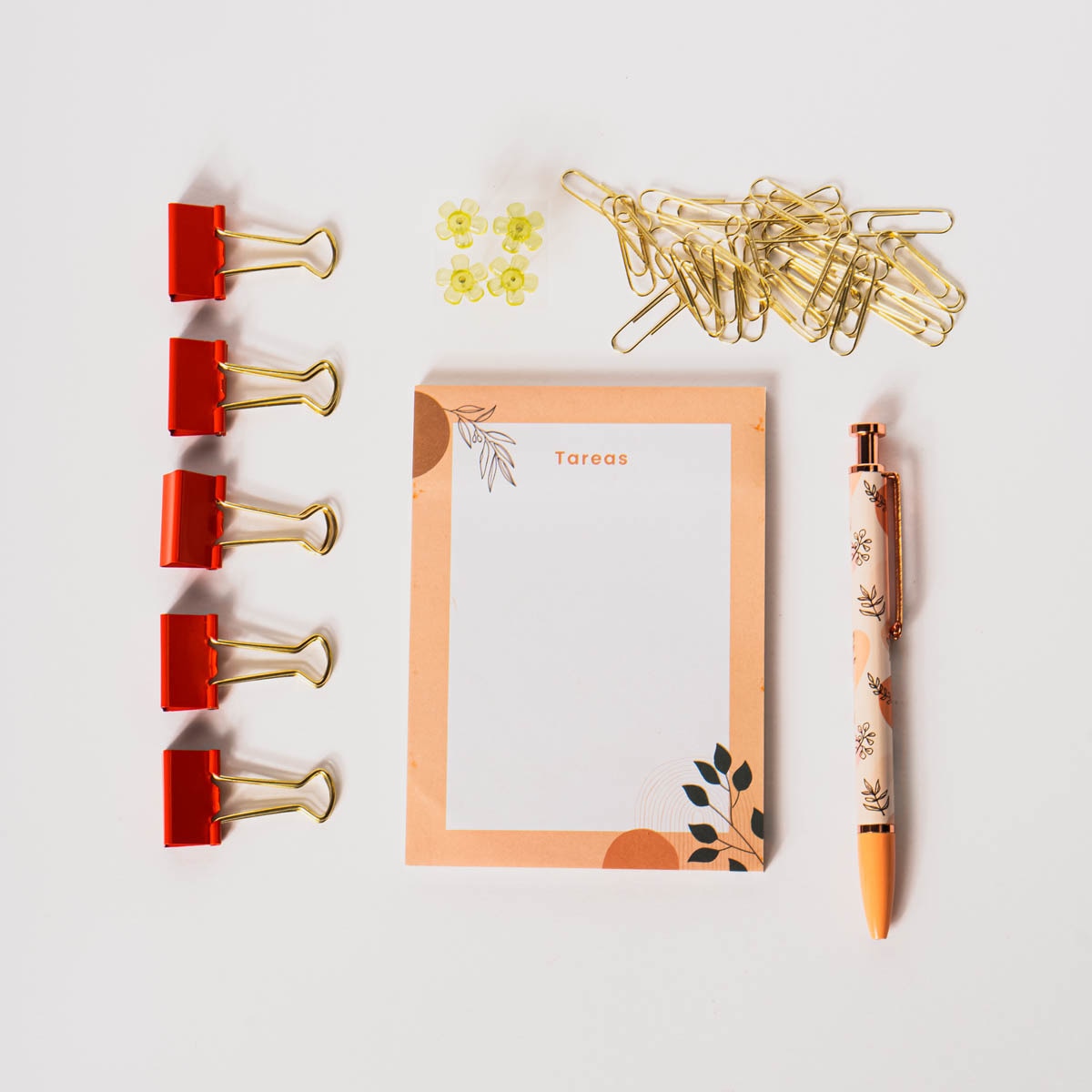 Kit de Papelaria - Azul/Multicolor Laranja / Multicolor-7