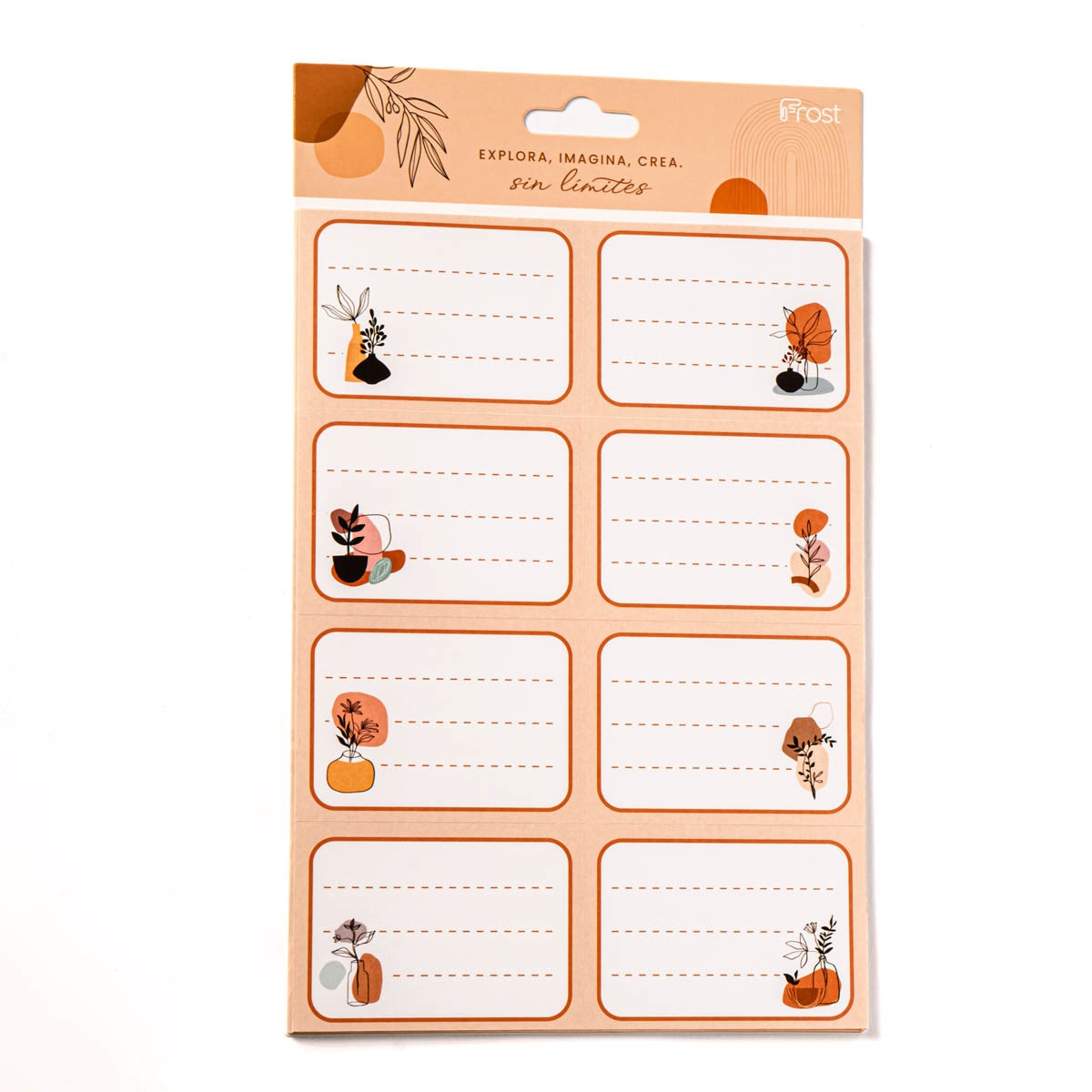 Pack de 80 Etiquetas Adesivas 6,5x4,5 cm - Azul/Multicolor Laranja / Multicolor-1
