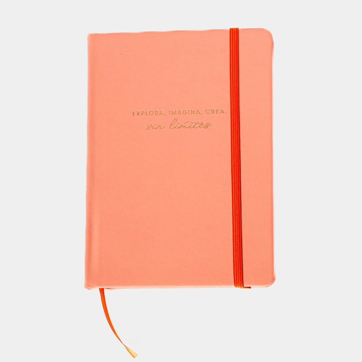 Caderno de Capa Dura M - Verde/Branco Laranja / Branco-1