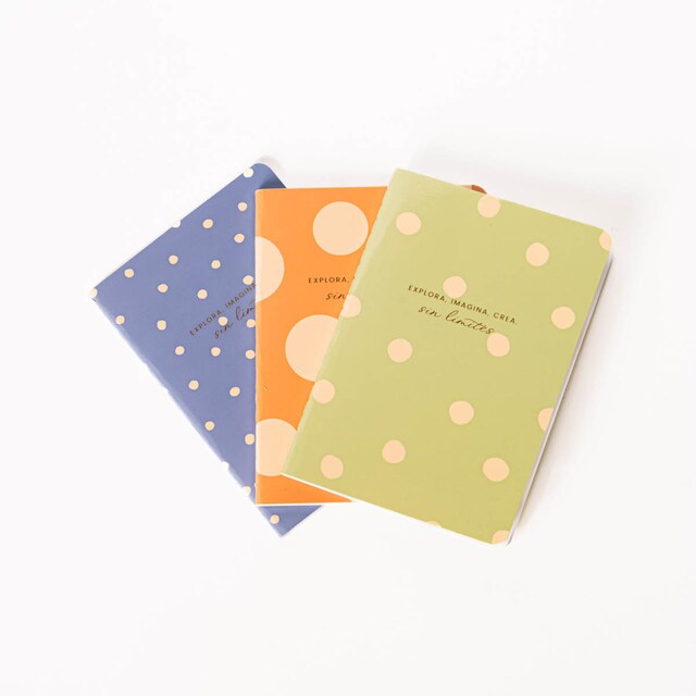 Imagen 0 de Juego de 3 cuadernos S lunares Frost naranja /Multicolor