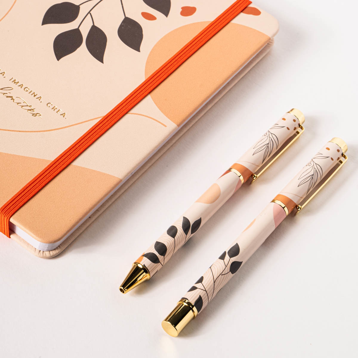 Juego de cuaderno y bolígrafos hojas Frost naranja /Multicolor Naranja / Multicolor-2