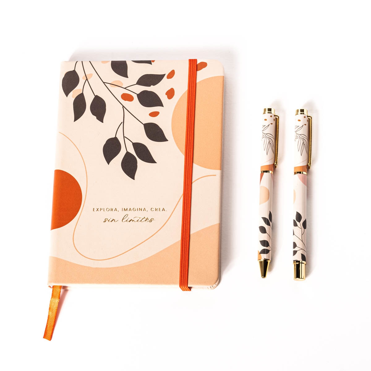 Imagen 0 de Juego de cuaderno y bolígrafos hojas Frost naranja /Multicolor