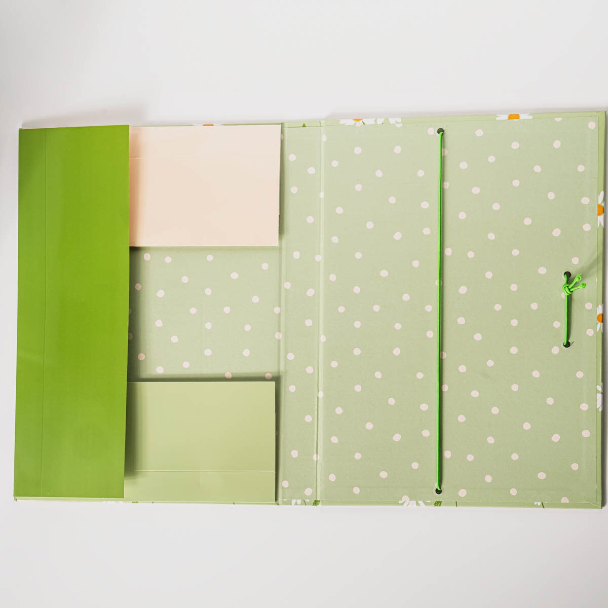 Carpeta con gomas margaritas Frost azul /Blanco Verde / Blanco-3