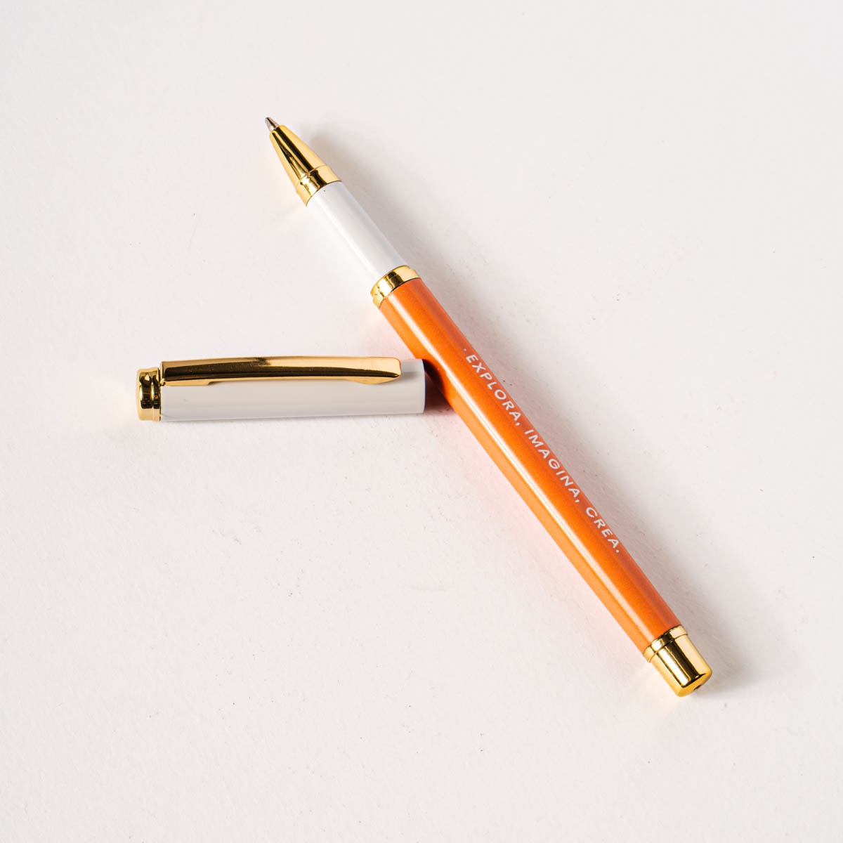 Bolígrafo metálico hojas Frost naranja /Multicolor Naranja / Multicolor-2