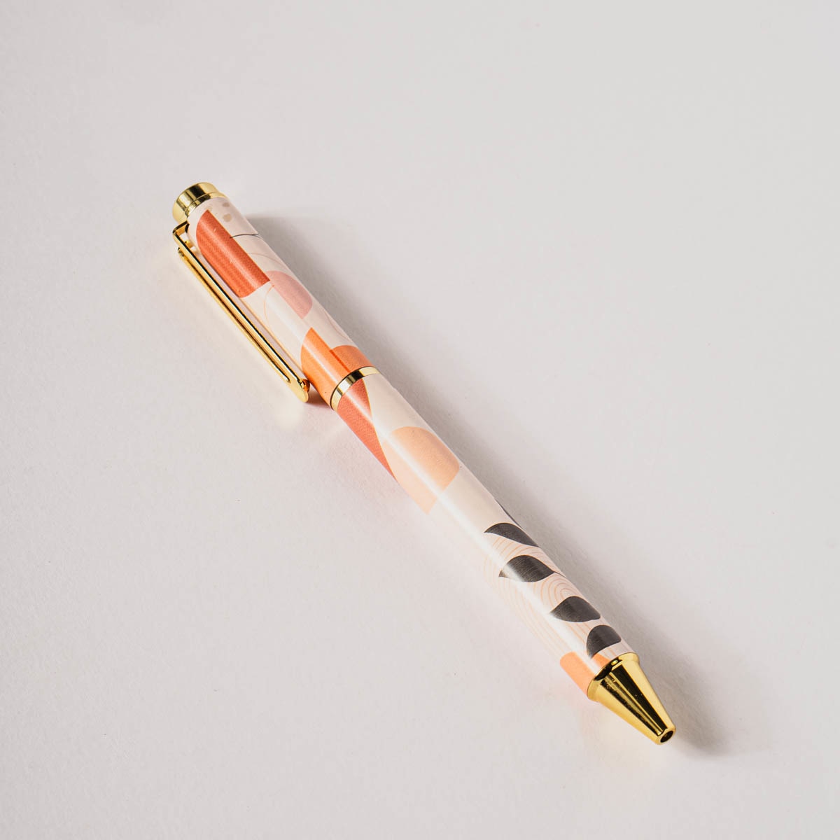 Bolígrafo metálico hojas Frost naranja /Multicolor Naranja / Multicolor-2