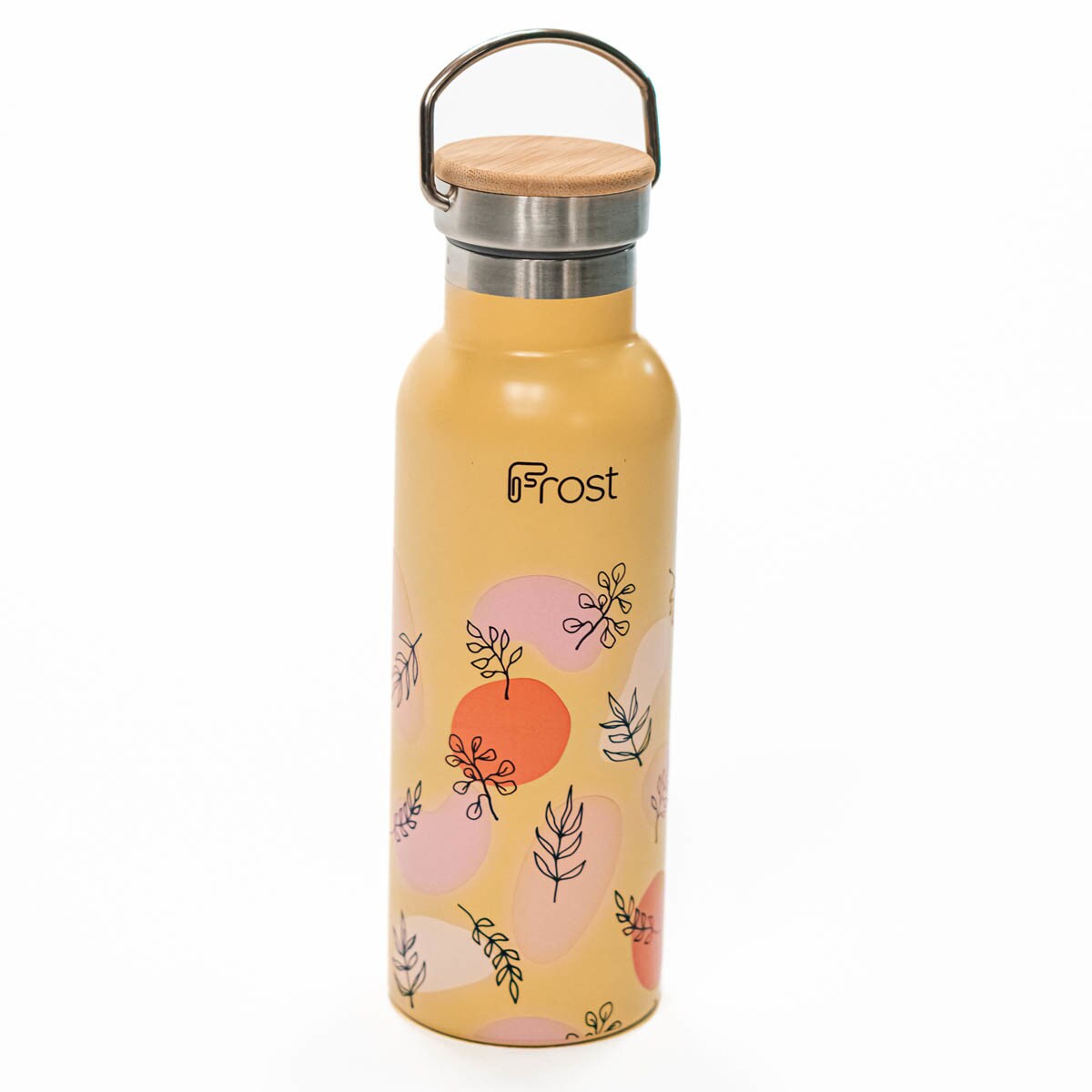 Garrafa de Aço Inoxidável Folhas - Laranja/Multicolor Laranja / Multicolor-1