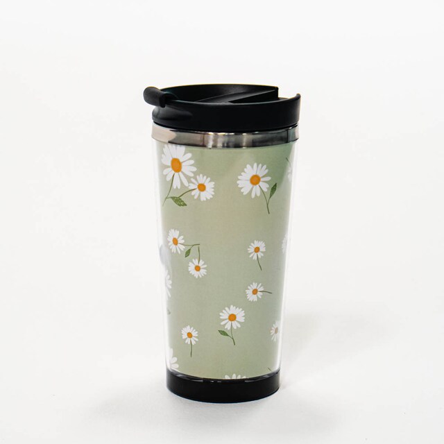 Imagen 0 de Kit regalo: vaso térmico  y notas adhesivas margaritas Frost verde /Multicolor