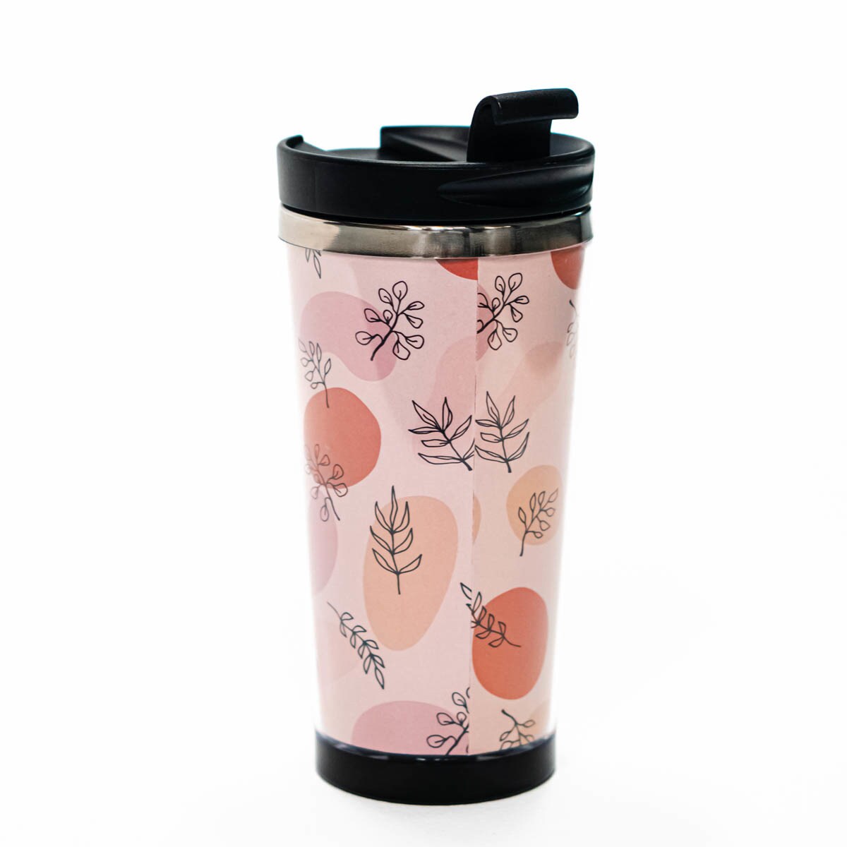 Kit Presente: Copo Térmico e Notas Adesivas Folhas - Laranja/Multicolor Laranja / Multicolor-1