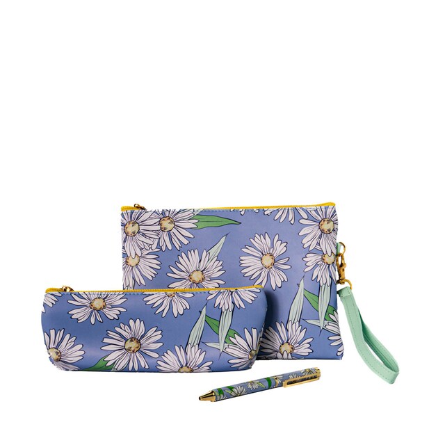 Imagen 0 de Juego de estuches y bolígrafo margaritas Frost azul /Multicolor