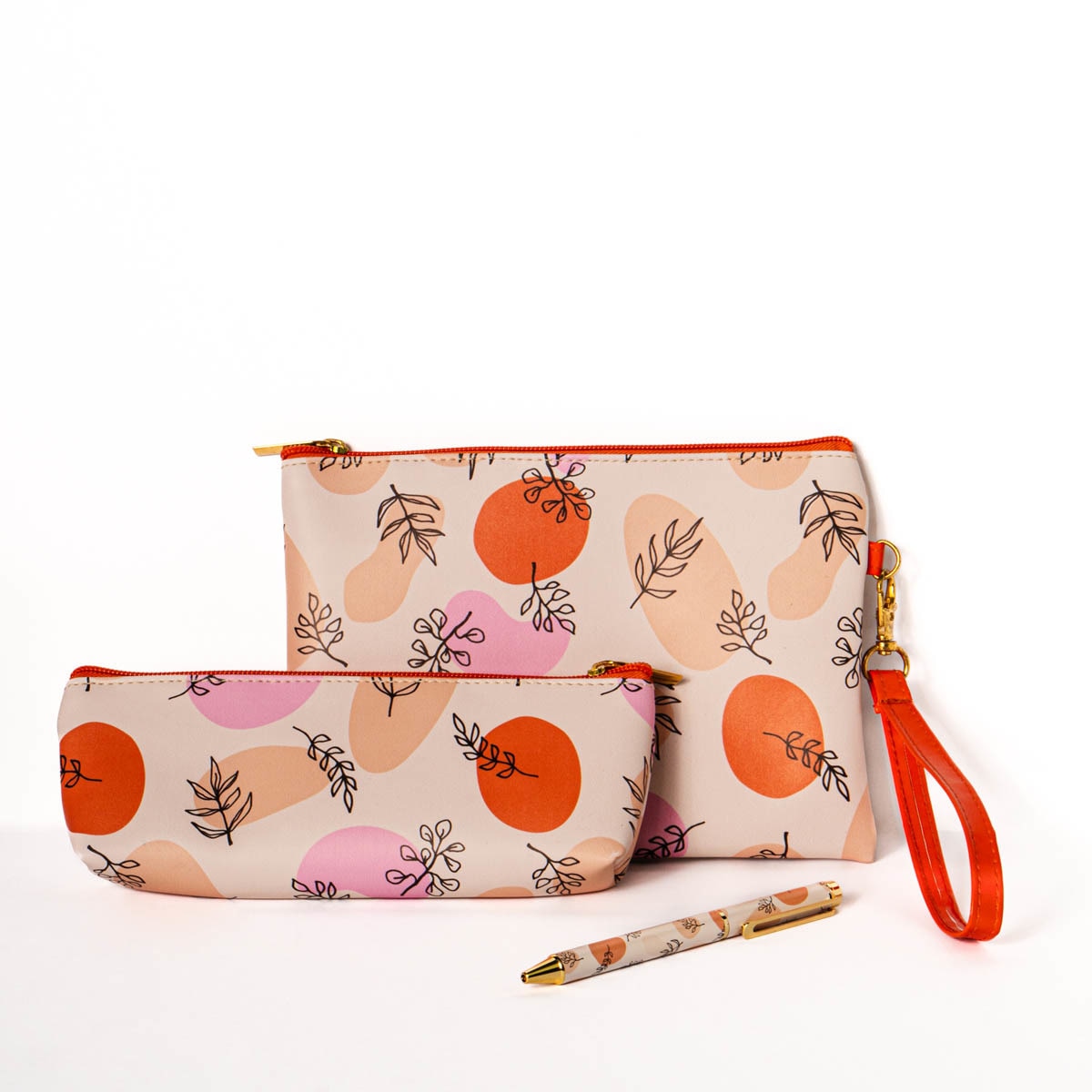 Imagen 0 de Juego de estuches y bolígrafo hojas Frost naranja /Multicolor