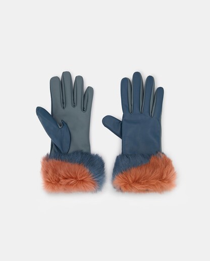 Imagen 0 de Guantes bicolor con pelo