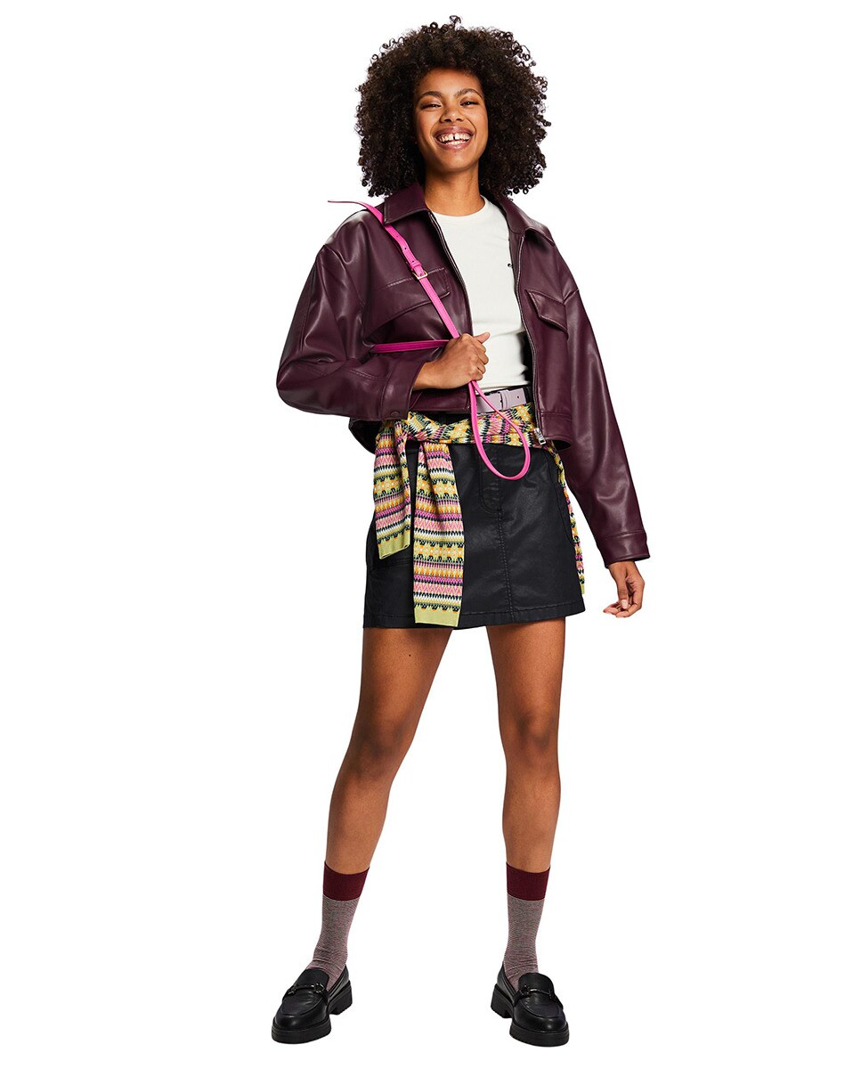 Falda corta encerada bolsillos cargo · Esprit · El Corte Inglés