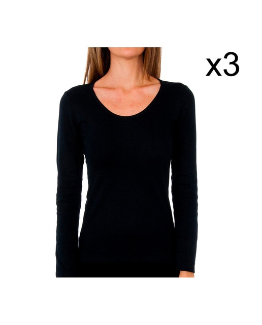 Imagen 0 de Pack-3 camiseta liberty m/l negro