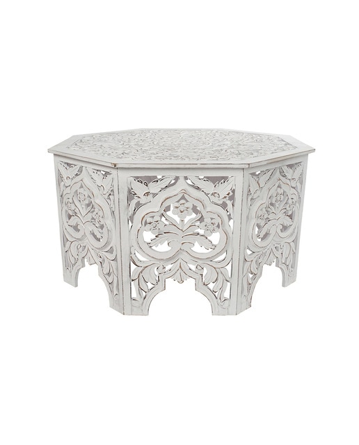 Imagen 0 de Mesa centro mdf 84 x 84 x 46 envejecido blanco