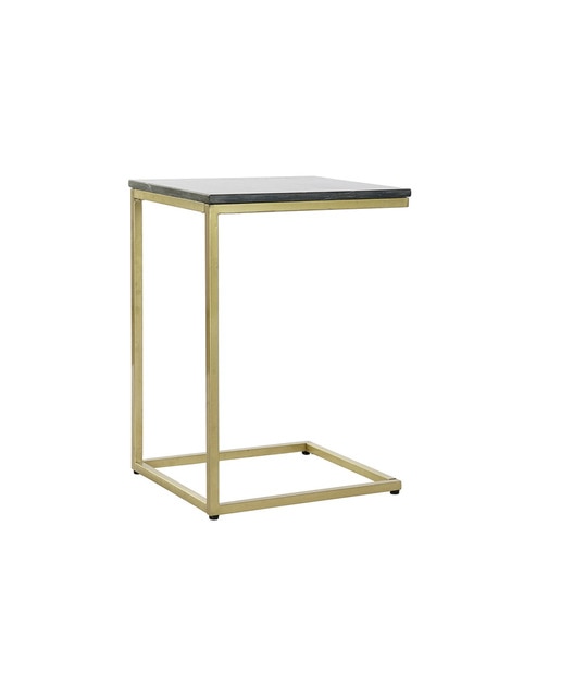 Imagen 0 de Mesita auxiliar mármol hierro 40 x 46 x 65 negro