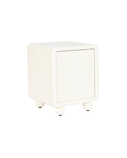 Imagen 0 de Mesita de noche mdf 45 x 40 x 55 1puerta 3d blanco