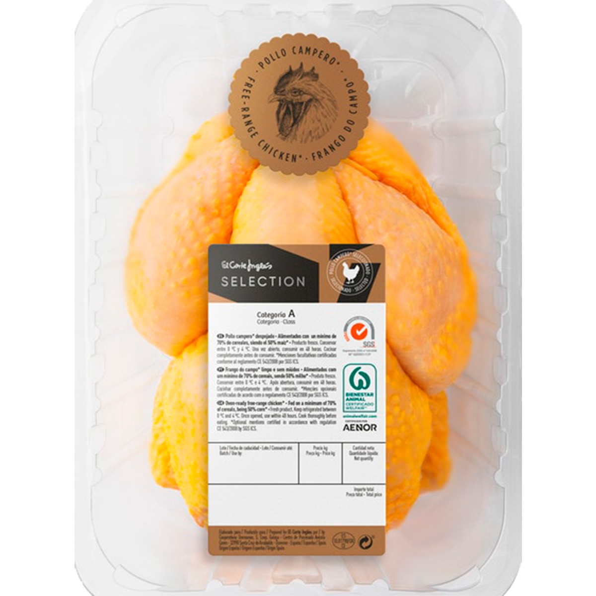 Frango do Campo Inteiro Peso Aproximado embalagem 1,6 kg