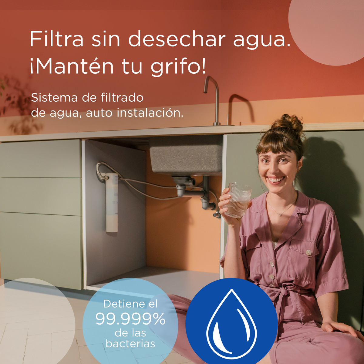 Filtro de recambio para sistema de filtrado de agua Mypure Slim Brita Blanco-4