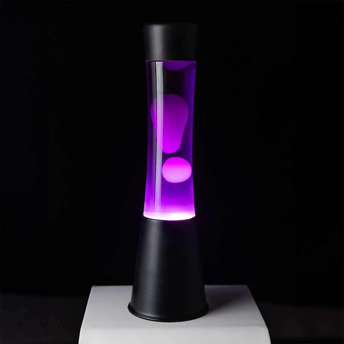 Candeeiro de Lava Tower Very Peri - Roxo Branco Base Preta 2