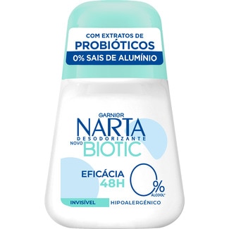 NARTA Desodorizante Roll-On Biotic Invisível embalagem 50 ml - Narta
