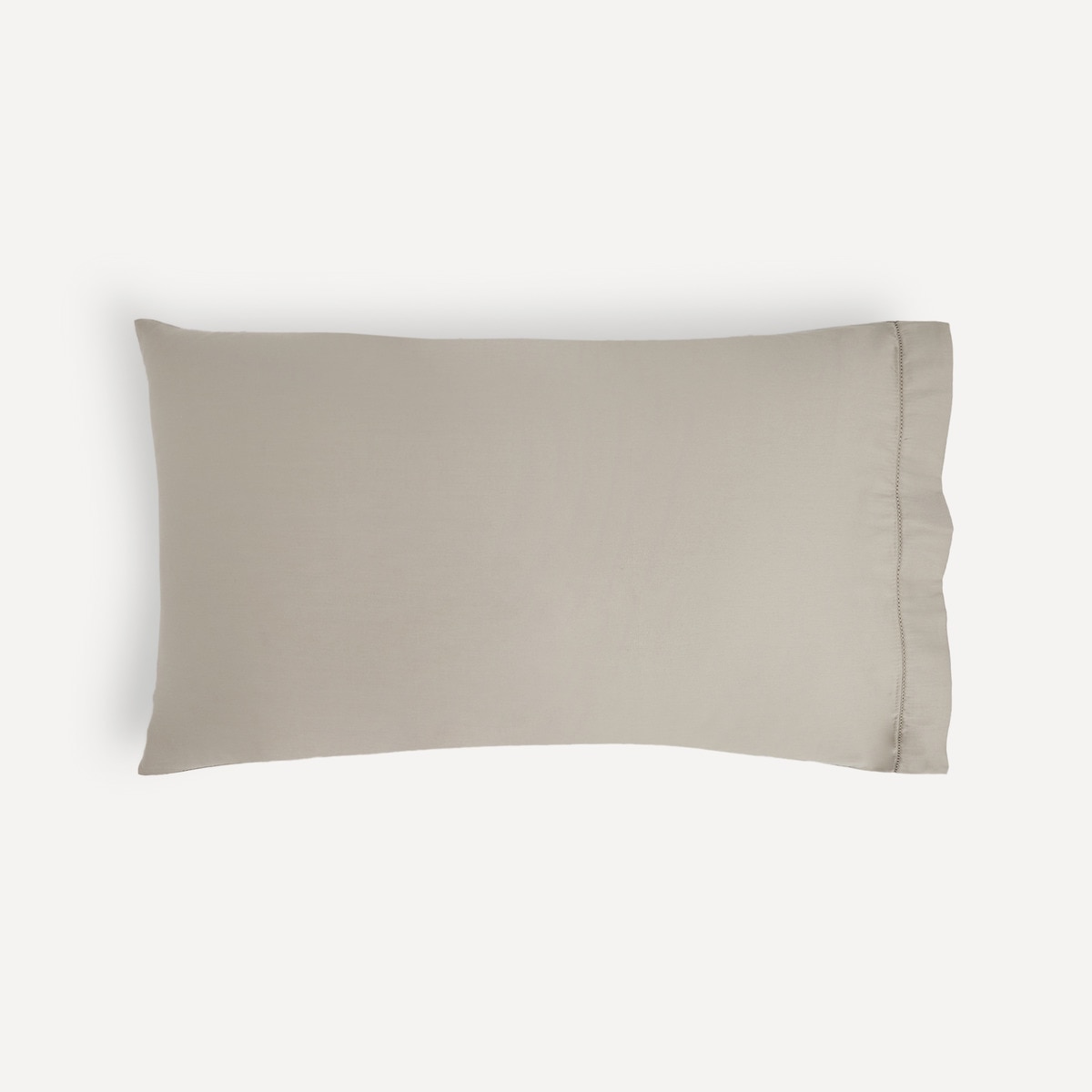 Capa de Almofada de Algodão Acetinado de 300 Fios Taupe-1