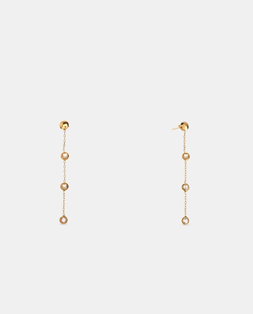 Imagen 0 de Pendientes de oro y circonita