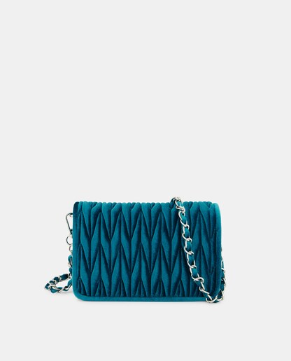 Imagem 0 de Mala a Tiracolo de Festa com Aba e em Camurça com Efeito de Veludo - Bordeaux