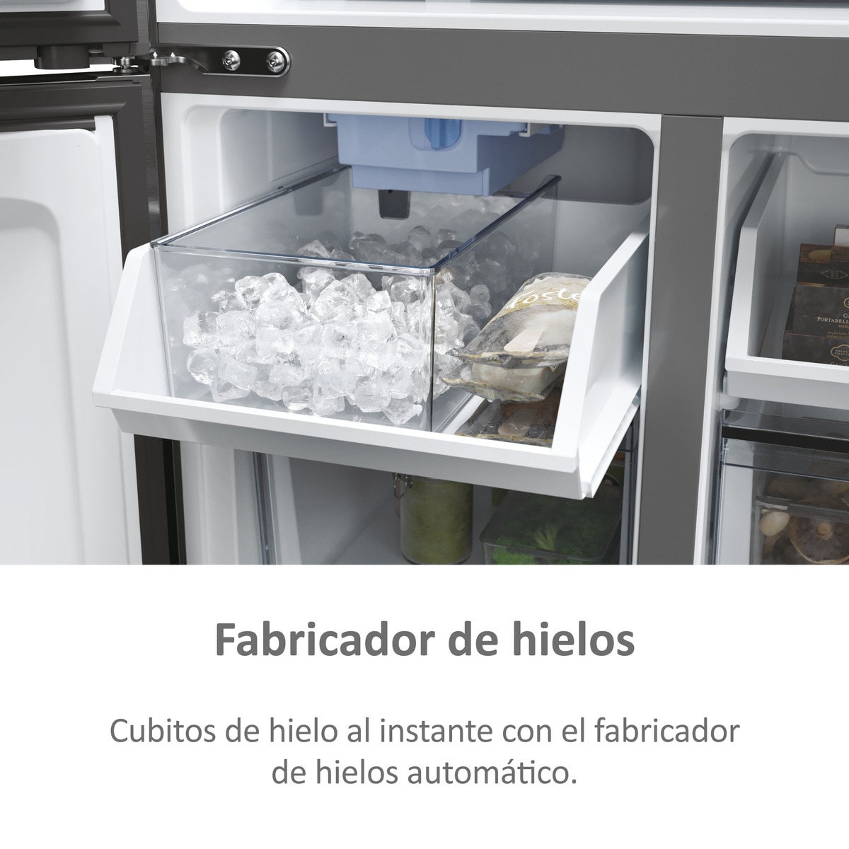 Frigorífico Americano Haier Cube 83 Series 5 HCW58F18EHMP de 4 Portas, No Frost, com Dispensador, WIFI e de 177,5 cm - Inox Inox-5