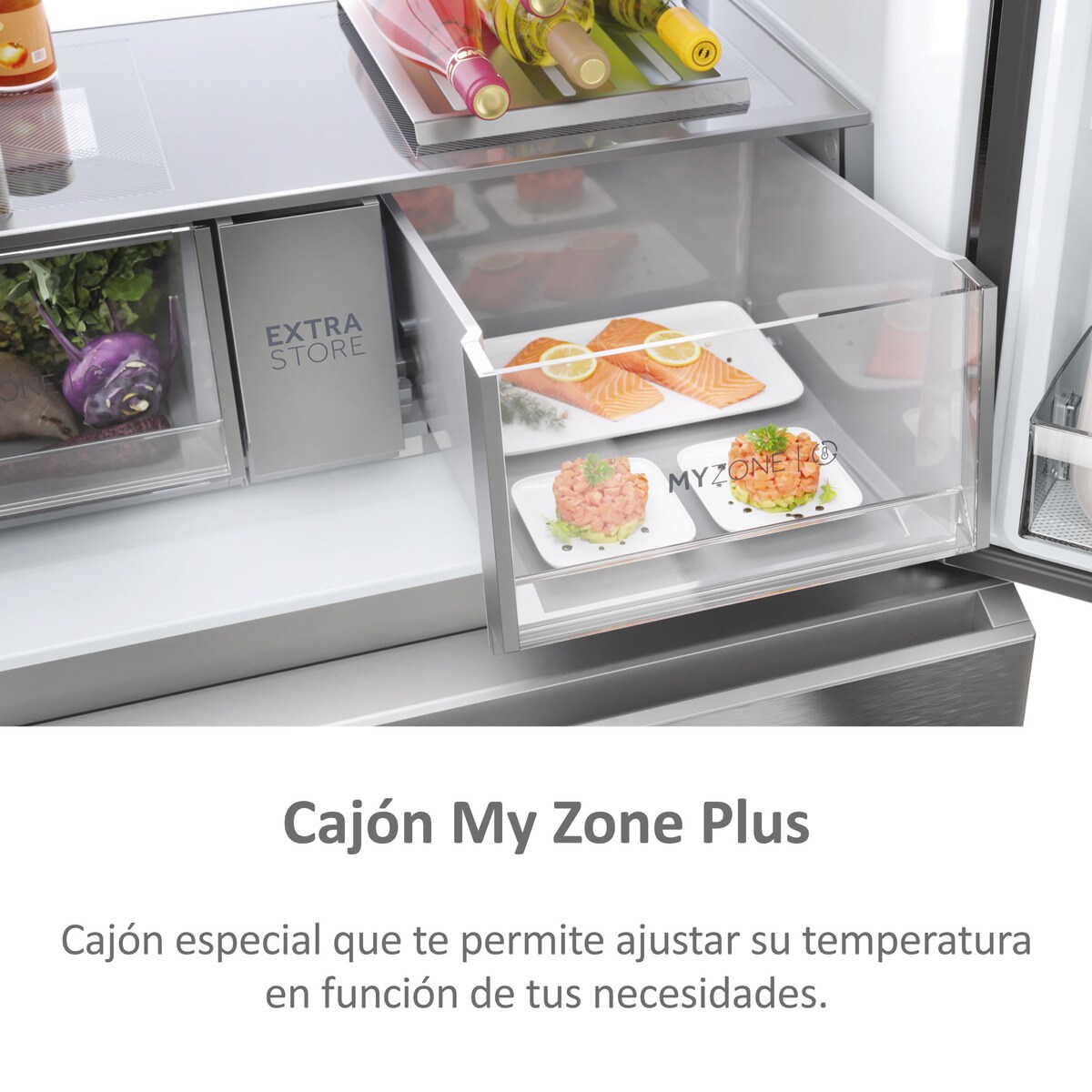 Frigorífico americano Haier Total No Frost,  WIFI FD 90 Series 7 Pro - HFW7918ENMP Inox-6