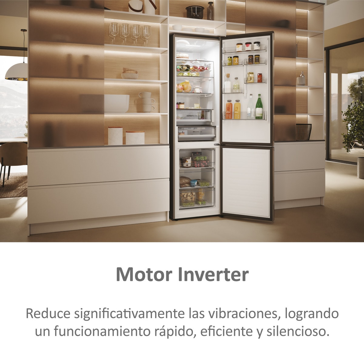 Frigorífico Combi Haier Total No Frost con WIFI 2D 60 Series 5 - HDPW5620CNPK Inox-10