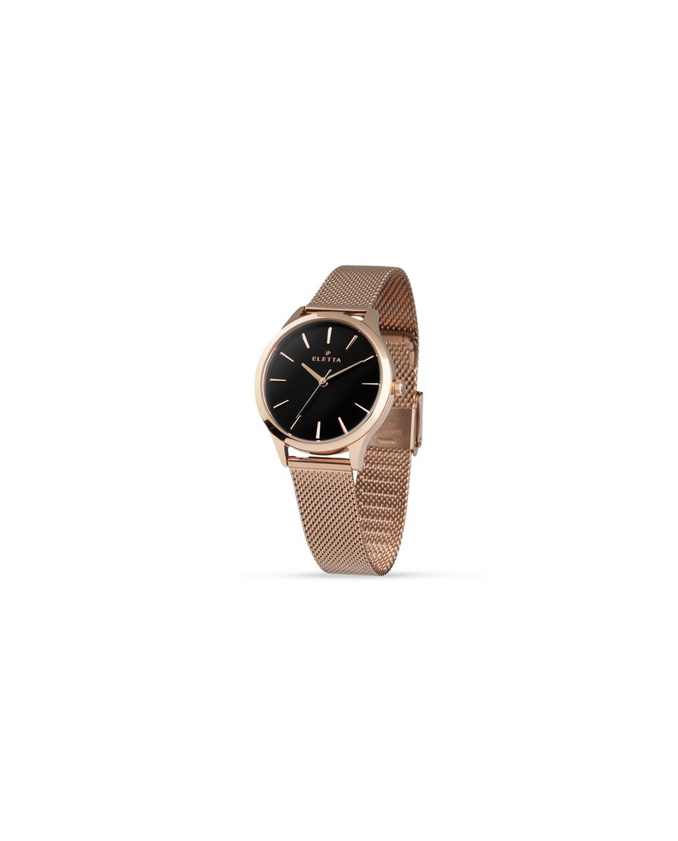 Relógio ELETTA Rosa 34, Preto, Mesh Rosa 2