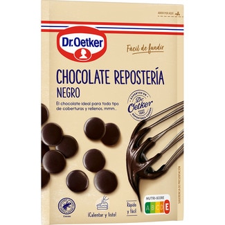 chocolate negro para repostería fácil de fundir paquete 150 g - Dr.oetker