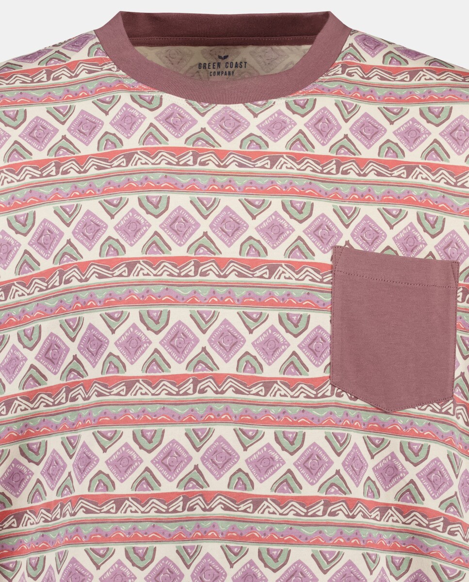 Camiseta manga corta allover mas pocket de hombre · Green Coast · El