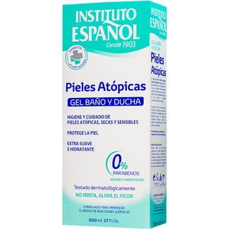 gel de baño Pieles Atópicas, secas y sensibles botella 500 ml 0% parabenos - Instituto Español