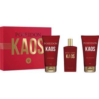 Kaos estuche con eau de toilette masculina spray 100 ml + after shave tubo 100 ml + gel de ducha tubo 100 ml - Poseidon