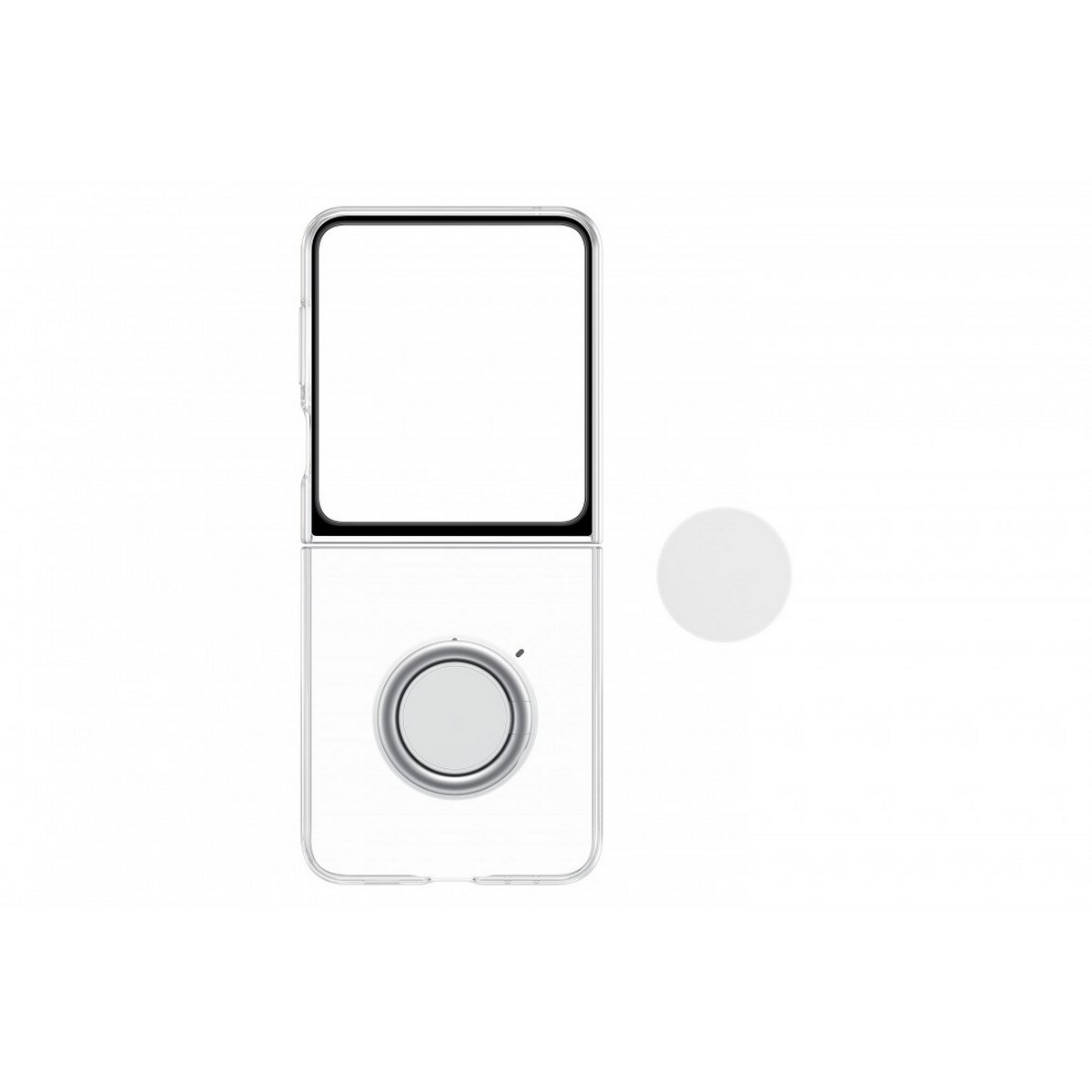Capa de Silicone para Galaxy Z Flip 5 Transparente + Carregador USB-C 25W 2