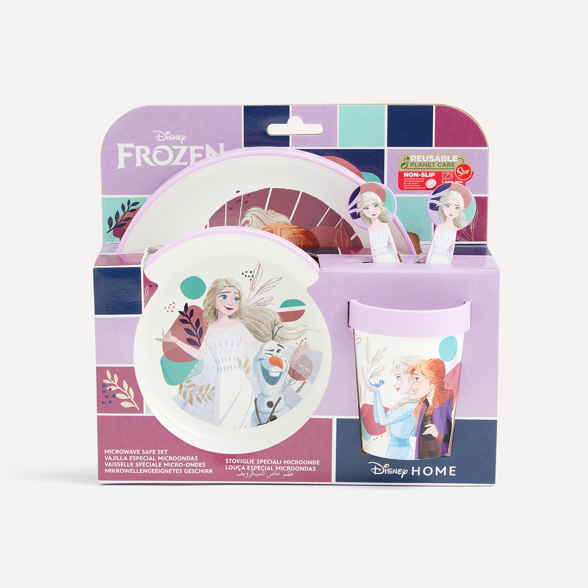 Vajilla infantil de 5 piezas Frozen Disney Verde-3