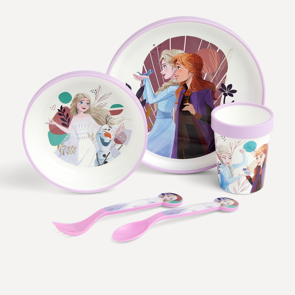 Vajilla infantil de 5 piezas Frozen Disney Verde-1