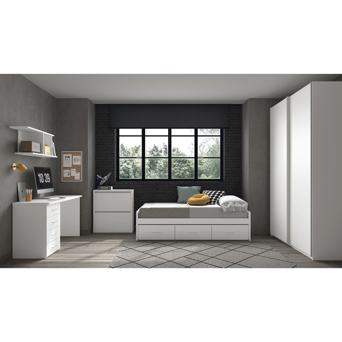 Sapateira com 2 Compartimentos Abatíveis Noel Branco-3