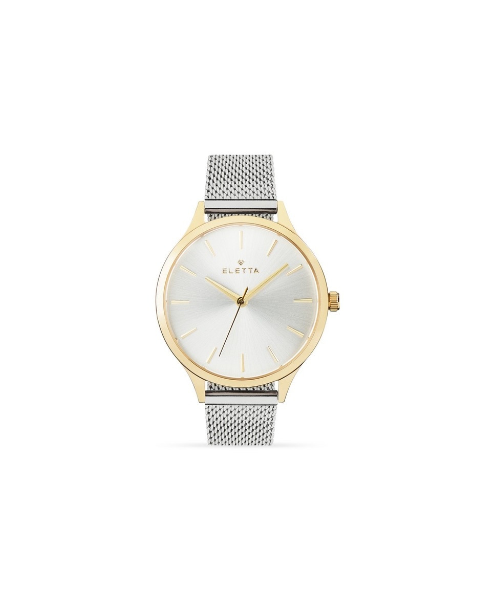 Relógio ELETTA Gold 38, Branco, Bracelete Mesh SS 1