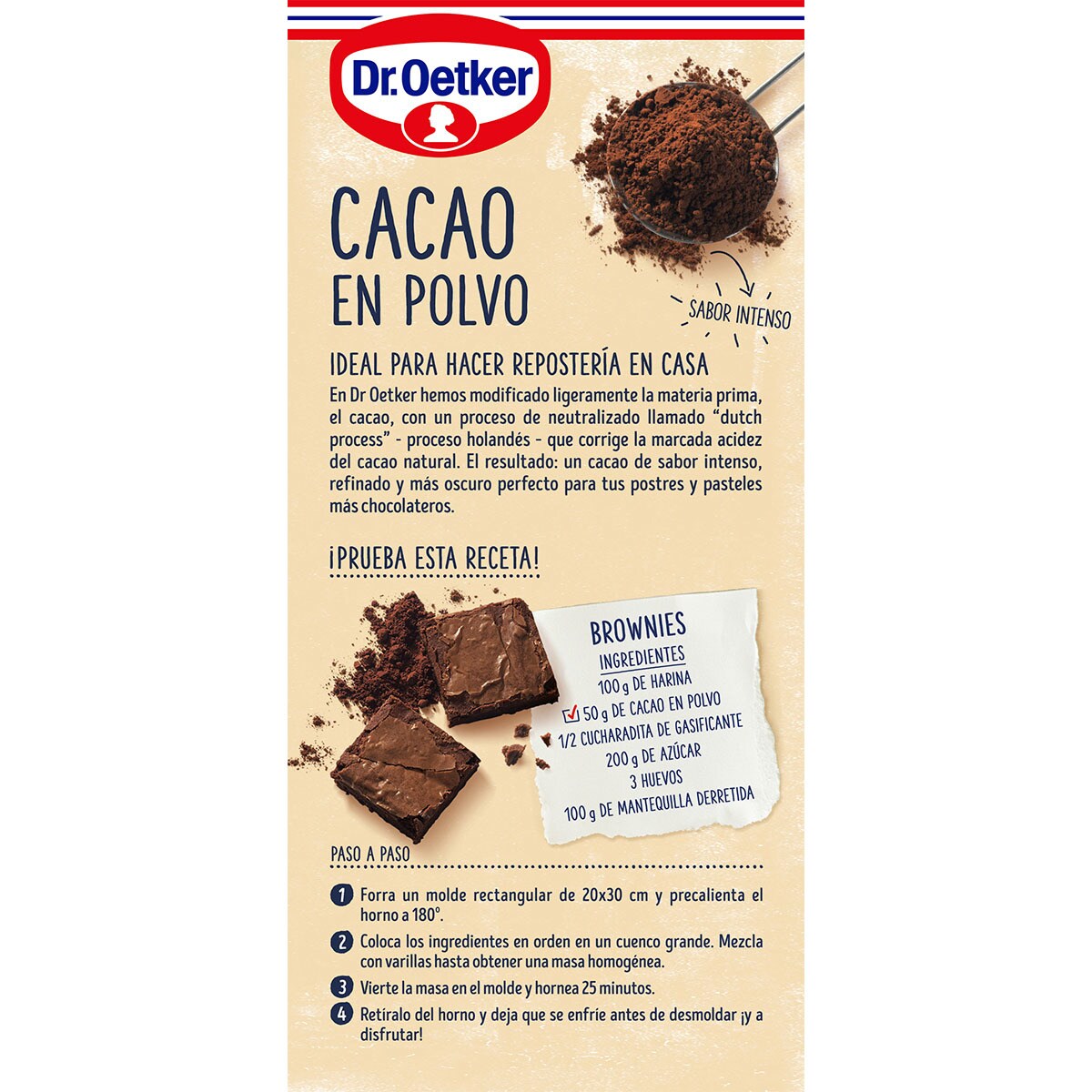Cacao en polvo especial repostería estuche 100 g · DR.OETKER · Supermercado El Corte Inglés El