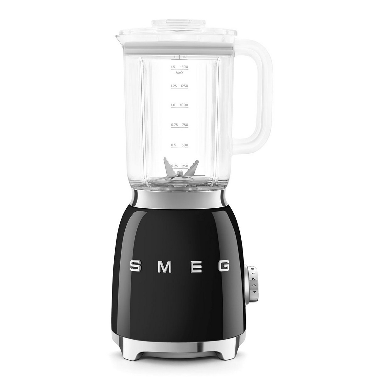 Liquidificador Smeg Anni 50 BLF03BLEU de 800 W e de 1,5 Litros - Preto Polido Preto-1
