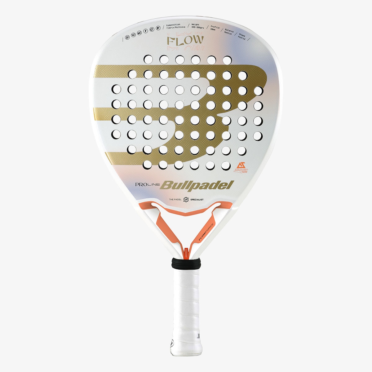 Raquete de Padel de Mulher Flow W 24 Branco / Dourado-3