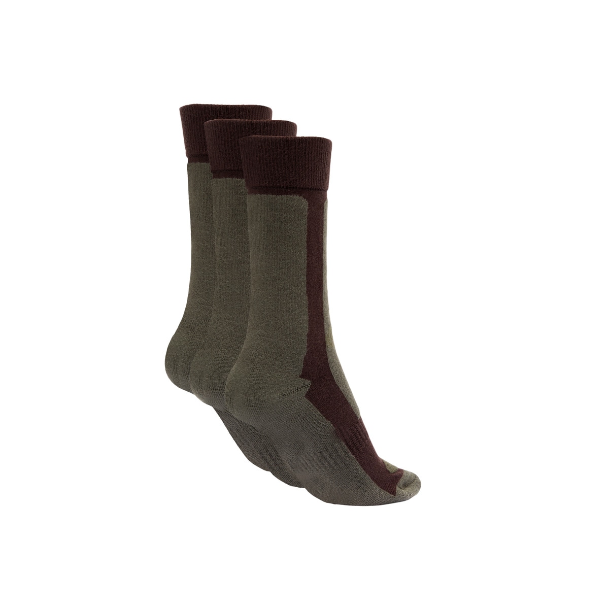 Pack de 3 Pares de Meias Técnicas Caqui-2