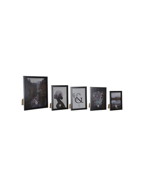 Imagen 0 de Marco multifoto set 5 mdf 23 x 2 x 28 negro