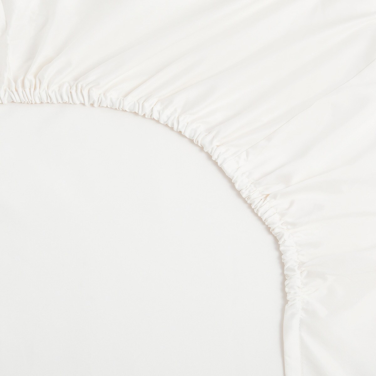 Lençol de Baixo Ajustável de Algodão Egípcio Cetim 600 Fios Platabanda - 40 cm Cru-2