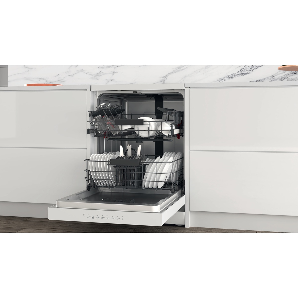 Lavavajillas Whirlpool 14 servicios, 60 cm - WFC 3C34 Blanco-14