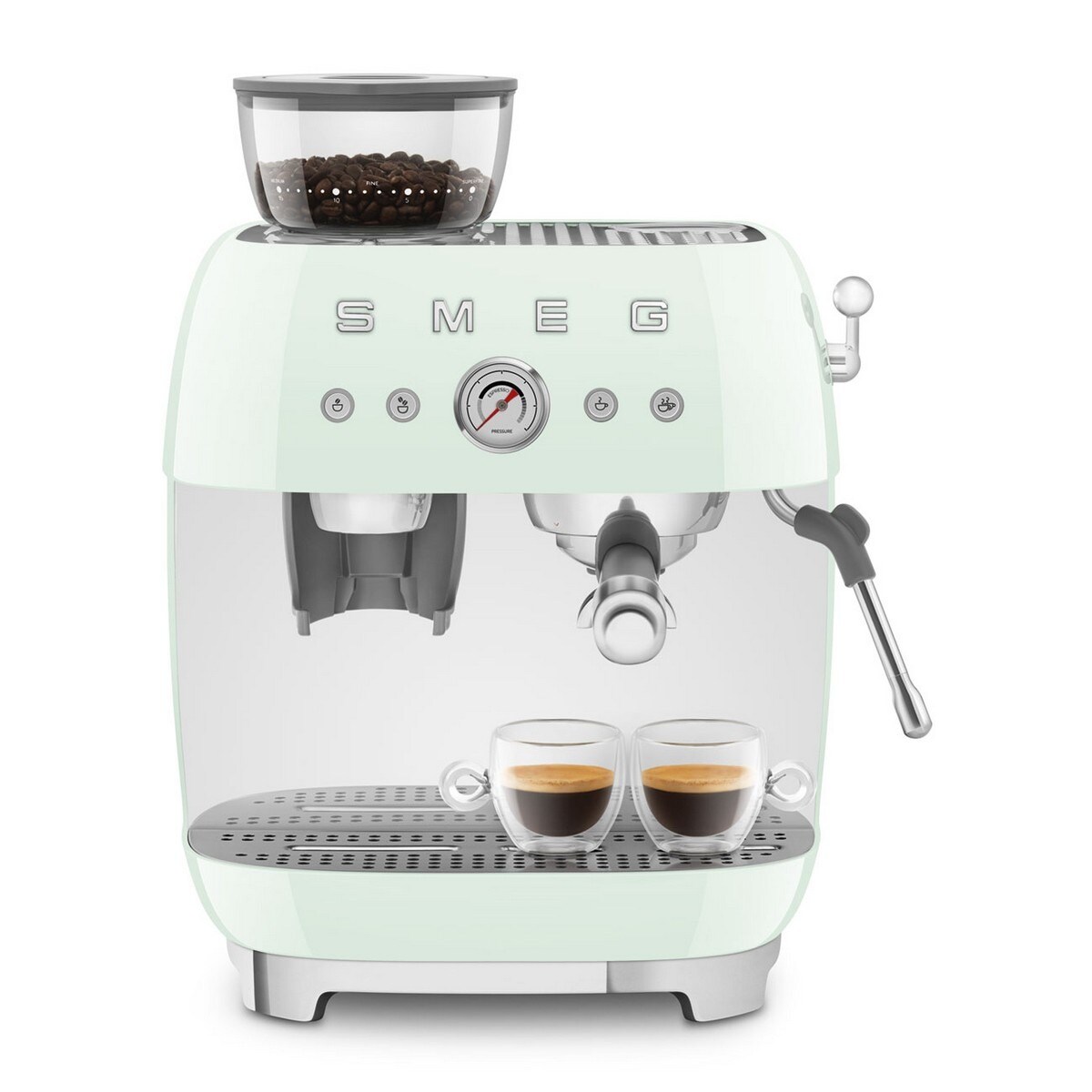 Máquina de Café Expresso Manual Smeg Anni 50 com Moinho de 1350 W e de 15 bar Verde Água-7